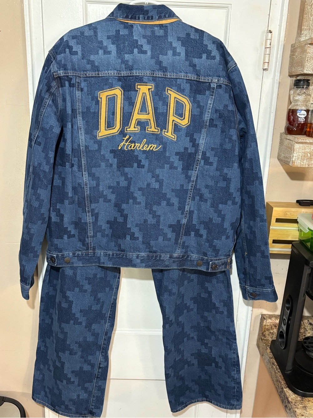 GAP X DAPPER DAN COLLABORATION DENIM JEAN OUTFIT TOP AND BOTTOM MENS.